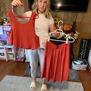 Two piece lulu’s top and skirt